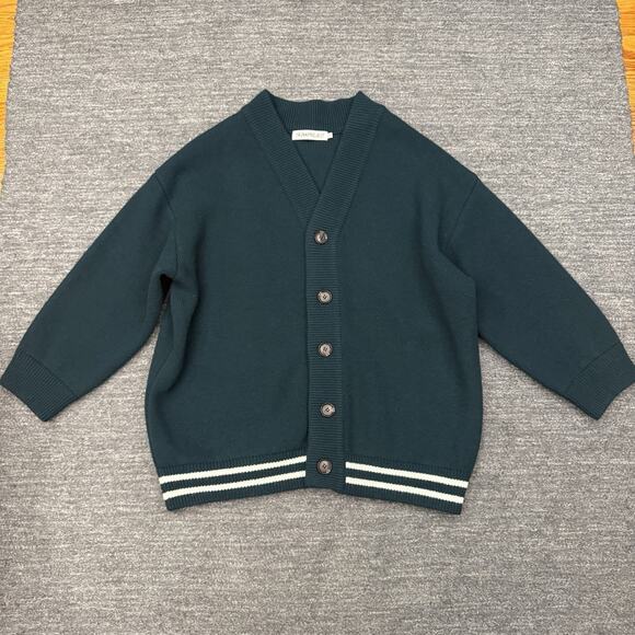 Trunk Project Cardigan Sweater Large Green Wool Jacket Oversized Varsity Classic - Picture 1 of 11